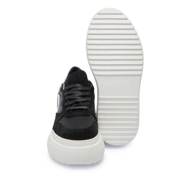 Siyah Deri Kadın Sneaker - K24I1AY67134-A23 - Tergan