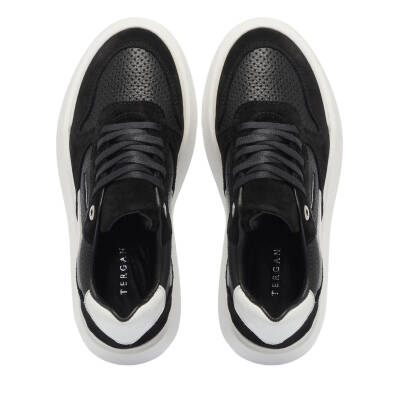  Siyah Deri Kadın Sneaker - K24I1AY67134-A23 - 5