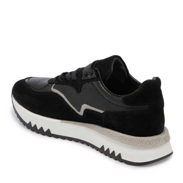 Siyah Hakiki Deri Kadın Sneaker - K24I1AY67135-A01 - 3