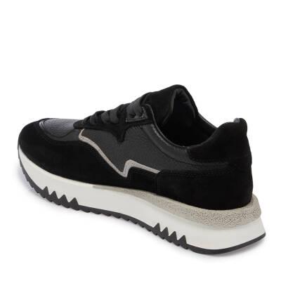 Siyah Deri Kadın Sneaker - K24I1AY67135-A01 - 2