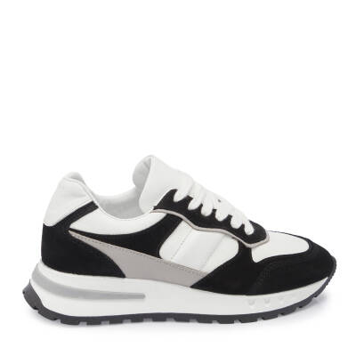  Siyah Deri Kadın Sneaker - K24I1AY67136-A01 - 3