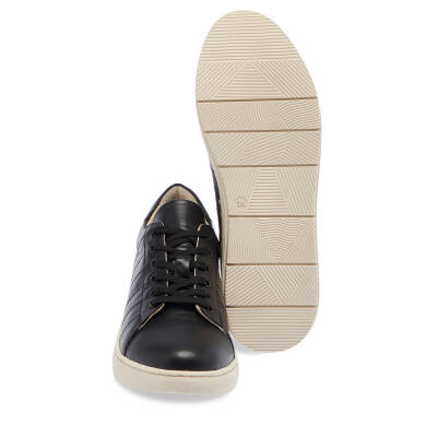 Siyah Deri Kadın Sneaker - K24I1AY67138-A23 - 4