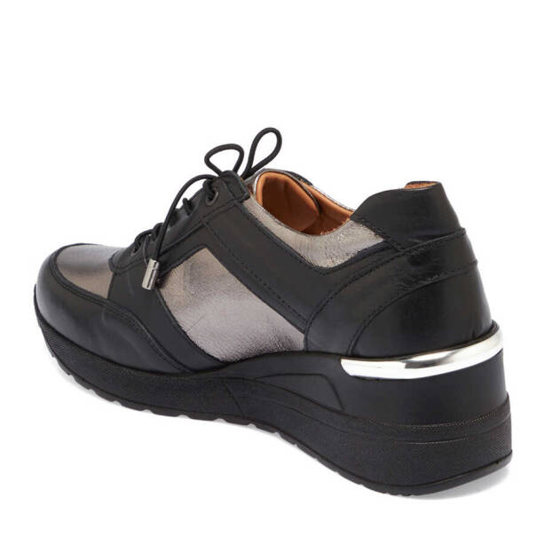 Siyah Hakiki Deri Kadın Sneaker - K24I1AY67144-A23 - 3