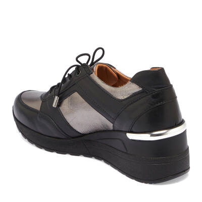  Siyah Deri Kadın Sneaker - K24I1AY67144-A23 - 2