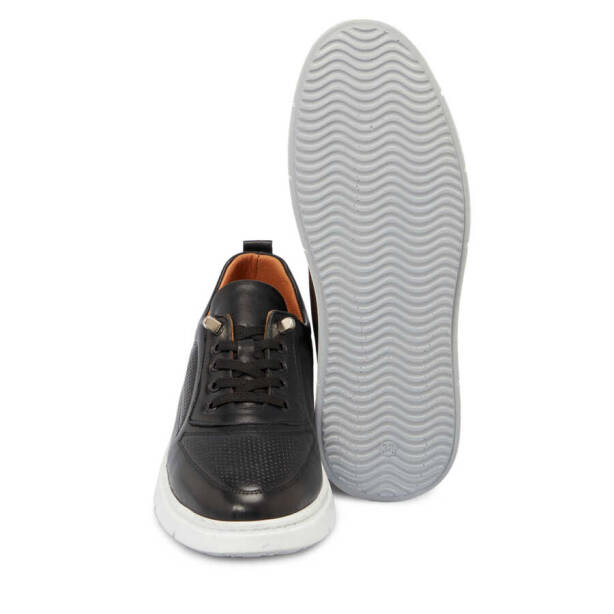 Siyah Hakiki Deri Kadın Sneaker - K24I1AY67146-A23 - 4