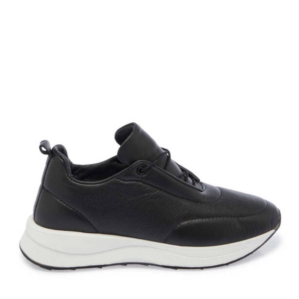Siyah Hakiki Deri Kadın Sneaker - K24I1AY67151-A23 - 1