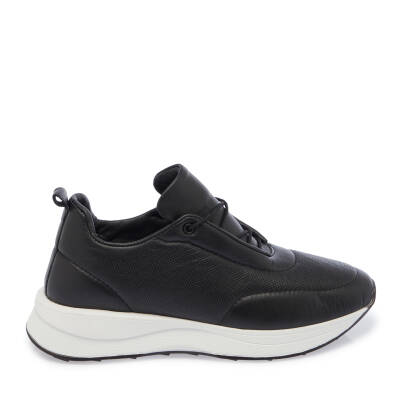 Siyah Deri Kadın Sneaker - K24I1AY67151-A23 - 3