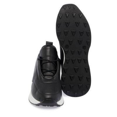 Siyah Deri Kadın Sneaker - K24I1AY67151-A23 - 4