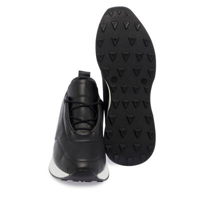  Siyah Deri Kadın Sneaker - K24I1AY67151-A23 - 4