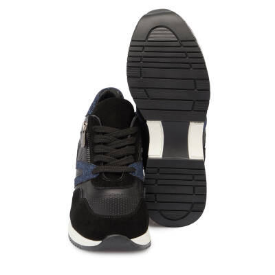  Siyah Deri Kadın Sneaker - K24I1AY67193-A23 - 4