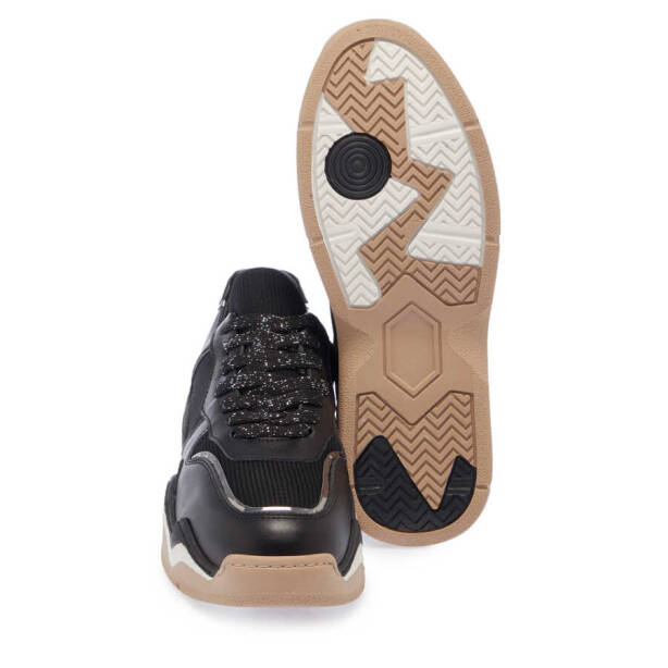 Siyah Deri Kadın Sneaker - K24I1AY67194-A23 - Tergan
