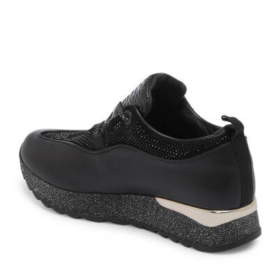  Siyah Deri Kadın Sneaker - K24I1AY67195-A23 - 2