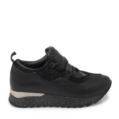  Siyah Deri Kadın Sneaker - K24I1AY67195-A23 - 3