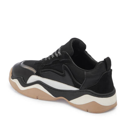 Siyah Deri Kadın Sneaker - K24I1AY67196-A23 - 2