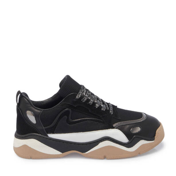 Siyah Deri Kadın Sneaker - K24I1AY67196-A23 - Tergan