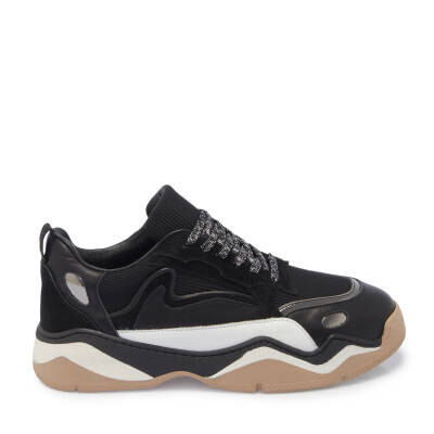 Siyah Deri Kadın Sneaker - K24I1AY67196-A23 - 3