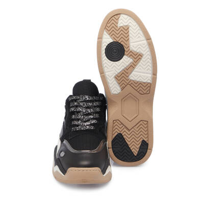 Siyah Deri Kadın Sneaker - K24I1AY67196-A23 - 4