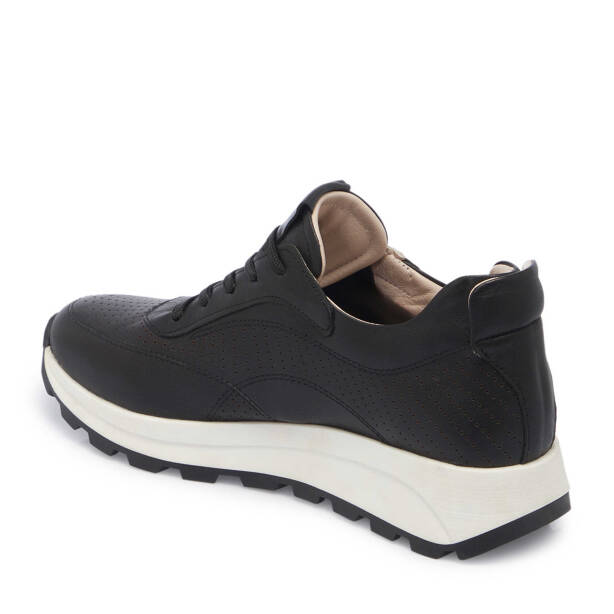 Siyah Deri Kadın Sneaker - K24I1AY67296-A23 - 2
