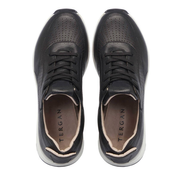 Siyah Deri Kadın Sneaker - K24I1AY67296-A23 - 5