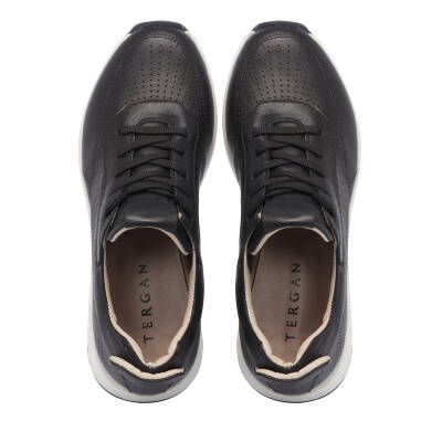 Siyah Deri Kadın Sneaker - K24I1AY67296-A23 - 5