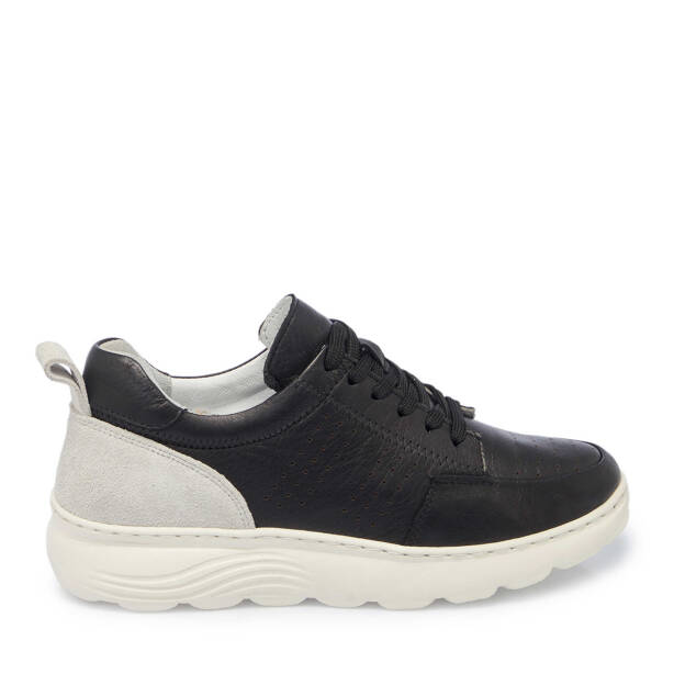 Siyah Deri Kadın Sneaker - K24I1AY67297-A23 - Tergan