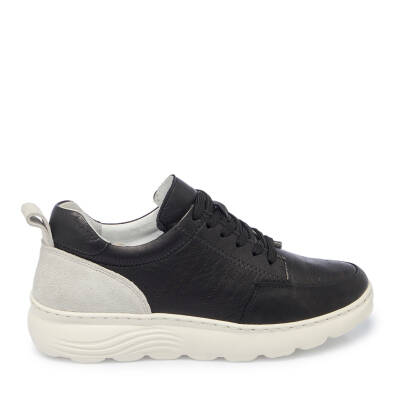 Siyah Deri Kadın Sneaker - K24I1AY67297-A23 - 3