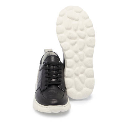 Siyah Deri Kadın Sneaker - K24I1AY67297-A23 - 4