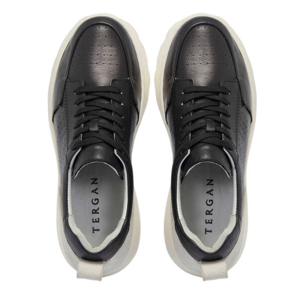 Siyah Deri Kadın Sneaker - K24I1AY67297-A23 - Tergan