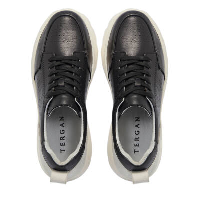 Siyah Deri Kadın Sneaker - K24I1AY67297-A23 - 5