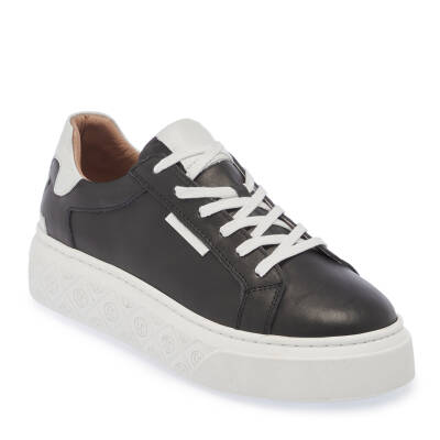  Siyah Deri Kadın Sneaker - K24I1AY67299-A23 - 1
