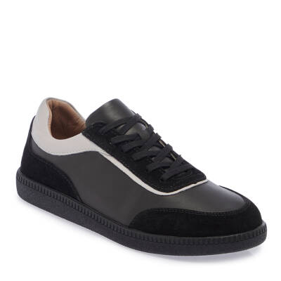 Siyah Deri Kadın Sneaker - K24I1AY67301-A23 