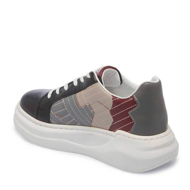 Siyah Deri Kadın Sneaker - K24I1AY67306-A23 - 2