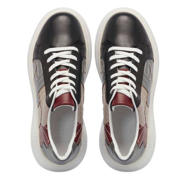 Siyah Deri Kadın Sneaker - K24I1AY67306-A23 - 5