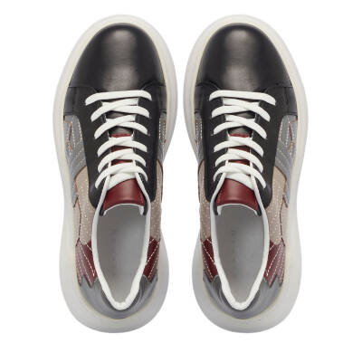 Siyah Deri Kadın Sneaker - K24I1AY67306-A23 - 5