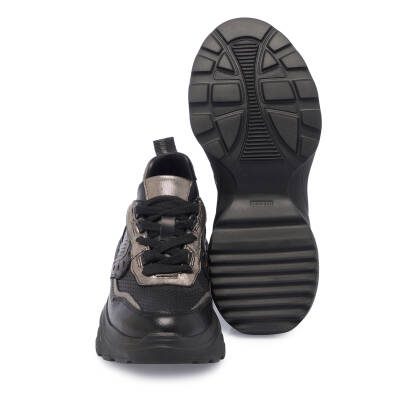  Siyah Deri Kadın Sneaker - K24I1AY67312-A23 - 4