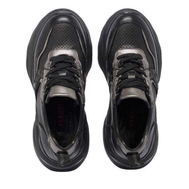 Siyah Deri Kadın Sneaker - K24I1AY67312-A23 - 5