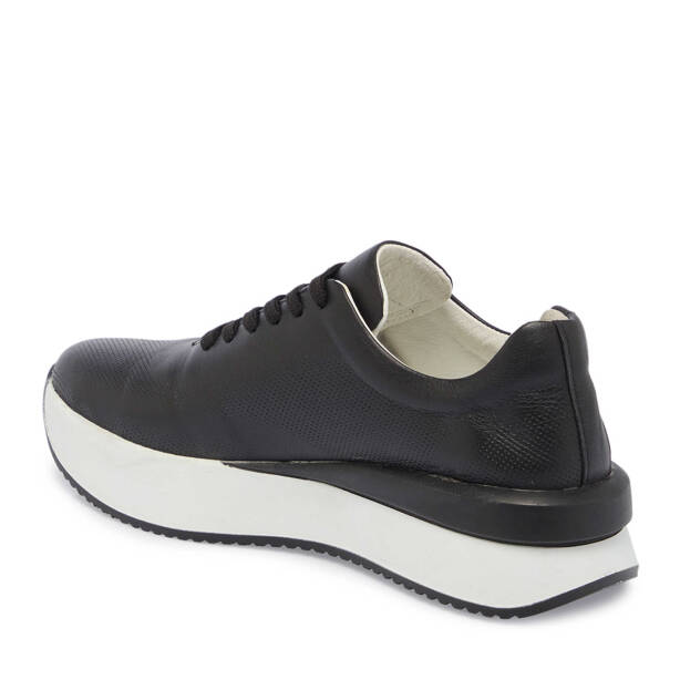 Siyah Deri Kadın Sneaker - K24I1AY67313-A23 - 2