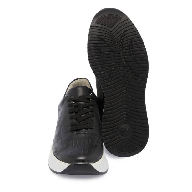 Siyah Deri Kadın Sneaker - K24I1AY67313-A23 - 4