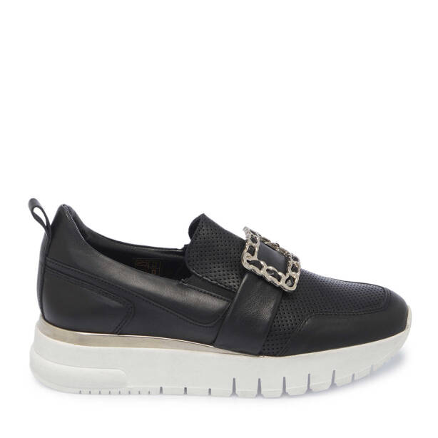 Siyah Deri Kadın Sneaker - K24I1AY67316-A23 - 3