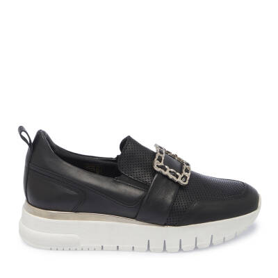  Siyah Deri Kadın Sneaker - K24I1AY67316-A23 - 3