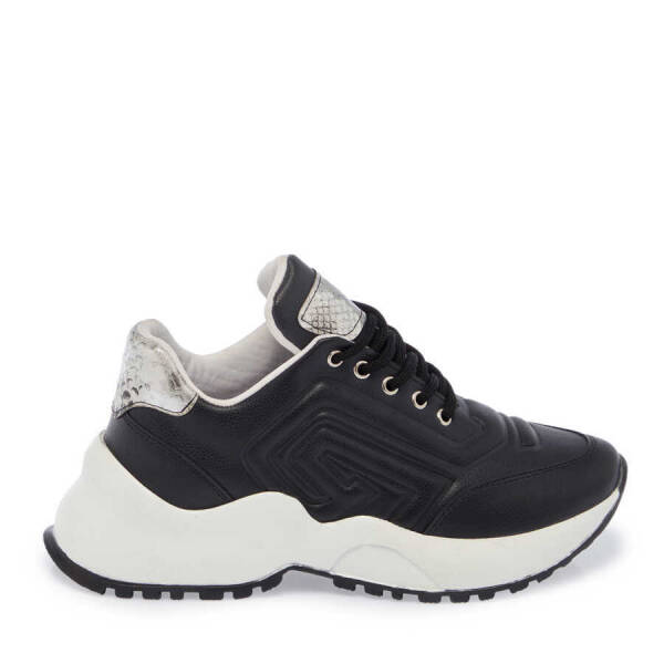 Siyah Hakiki Deri Kadın Sneaker - K24I1AY67325-A23 - 1