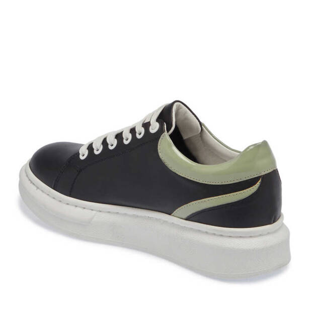 Siyah Hakiki Deri Kadın Sneaker - K24I1AY67326-A23 - 3