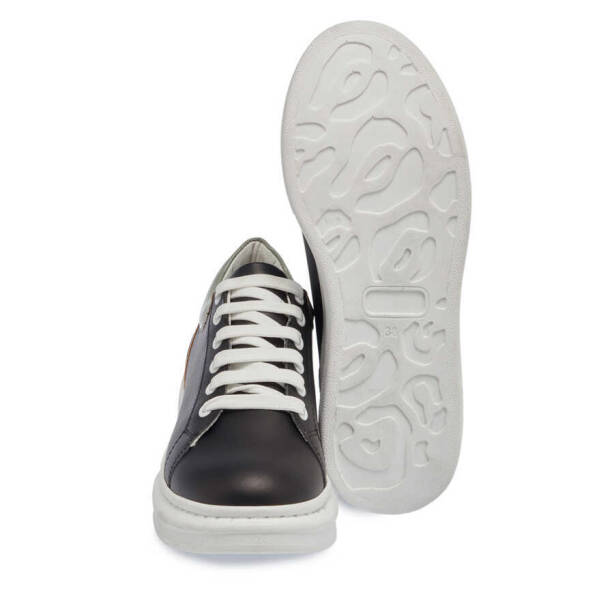 Siyah Hakiki Deri Kadın Sneaker - K24I1AY67326-A23 - 4