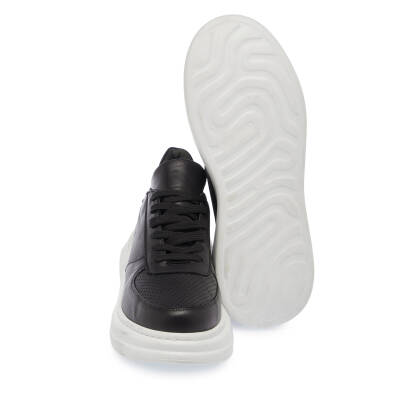 Siyah Deri Kadın Sneaker - K24I1AY67335-A23 - 4