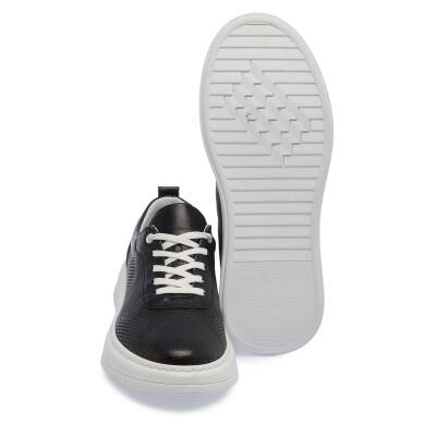  Siyah Deri Kadın Sneaker - K24I1AY67340-A23 - 4