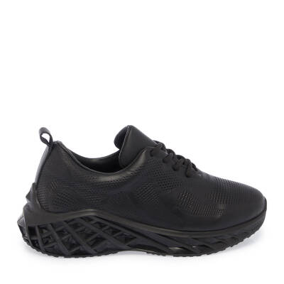  Siyah Deri Kadın Sneaker - K24I1AY67343-A23 - 3