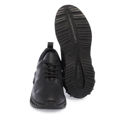  Siyah Deri Kadın Sneaker - K24I1AY67343-A23 - 4