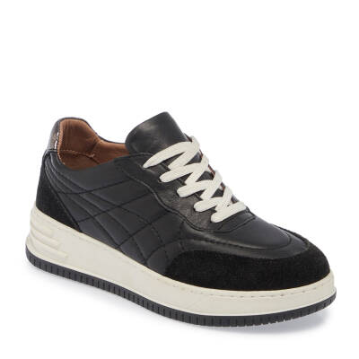 Siyah Deri Kadın Sneaker - K24I1AY67346-W19 - 1
