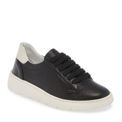  Siyah Deri Kadın Sneaker - K24I1AY67349-A23 