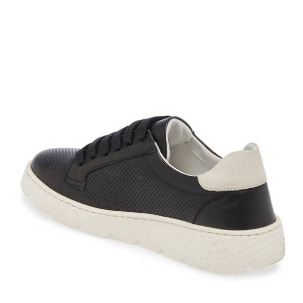 Siyah Hakiki Deri Kadın Sneaker - K24I1AY67349-A23 - 3